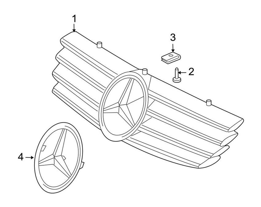 Mercedes Radiator Grille 2308801083